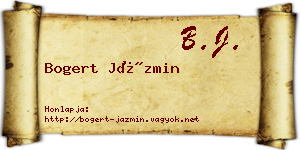 Bogert Jázmin névjegykártya